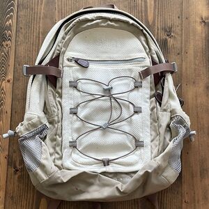 The North Face Beige and Brown Backpack